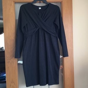 Maternity twist front dress